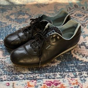 Chanel Black Leather Trainers
